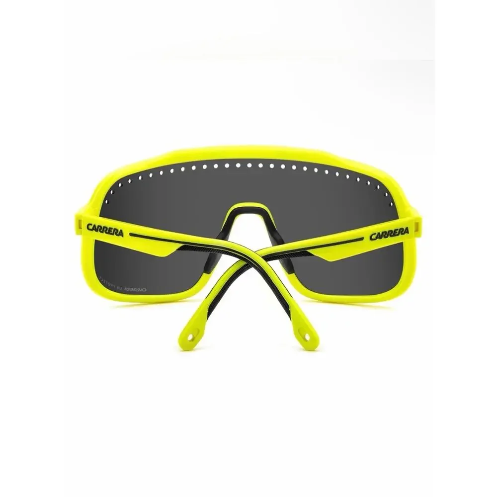 NEW!!! Carrera C Sport 02/S 4CWIR Yellow Shield Sunglass Visor with Grey Lenses